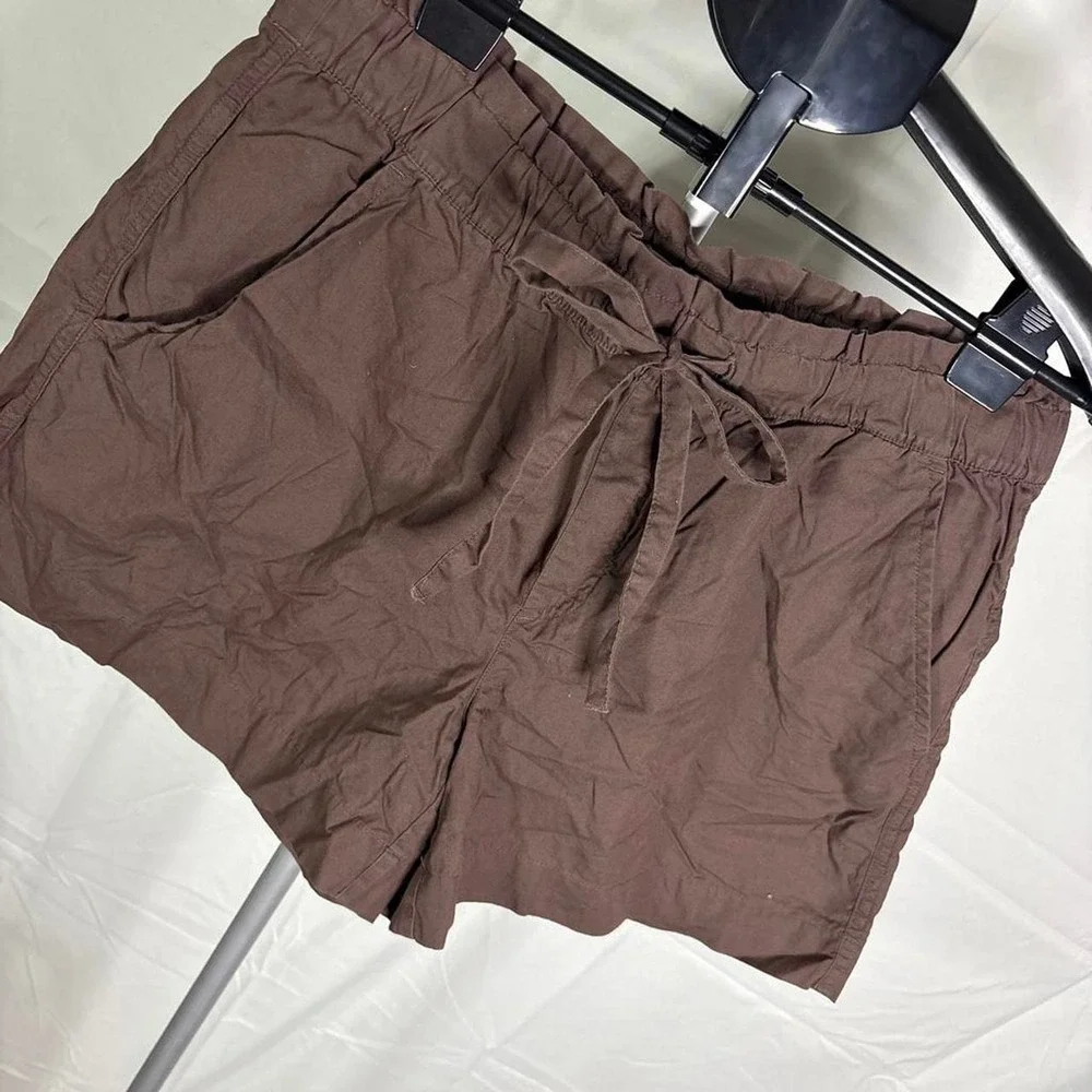 Loft brown linen shorts